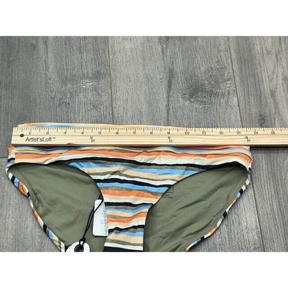 NWT Prana Womens Summer Wave Swim Bottom Mid Rise Water Stripe Beach Size XS - Picture 6 of 7